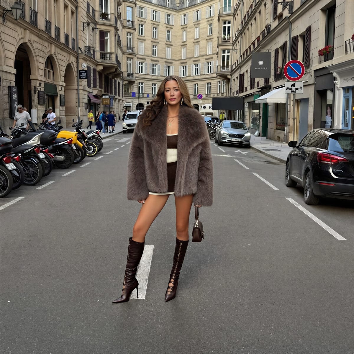Plush Coat Fluffy Jacket AI Try-On
